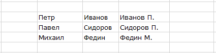 горячая клавиша Excel Ctrl+E после нажатия